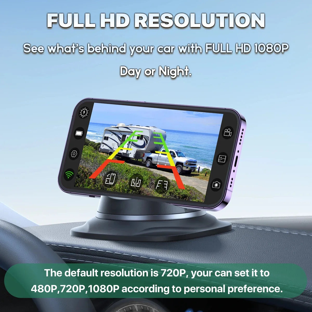 Cámara Solar Inalámbrica para Marcha Atrás